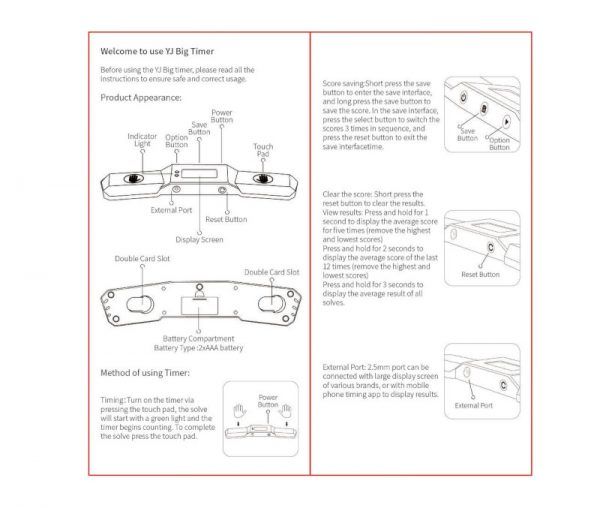 instrucciones YJ Timer